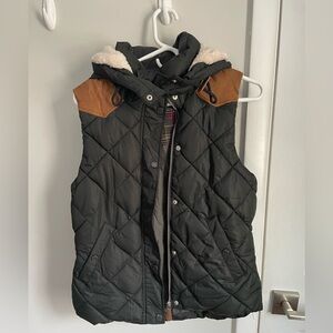 H&M Olive Quilted Vest